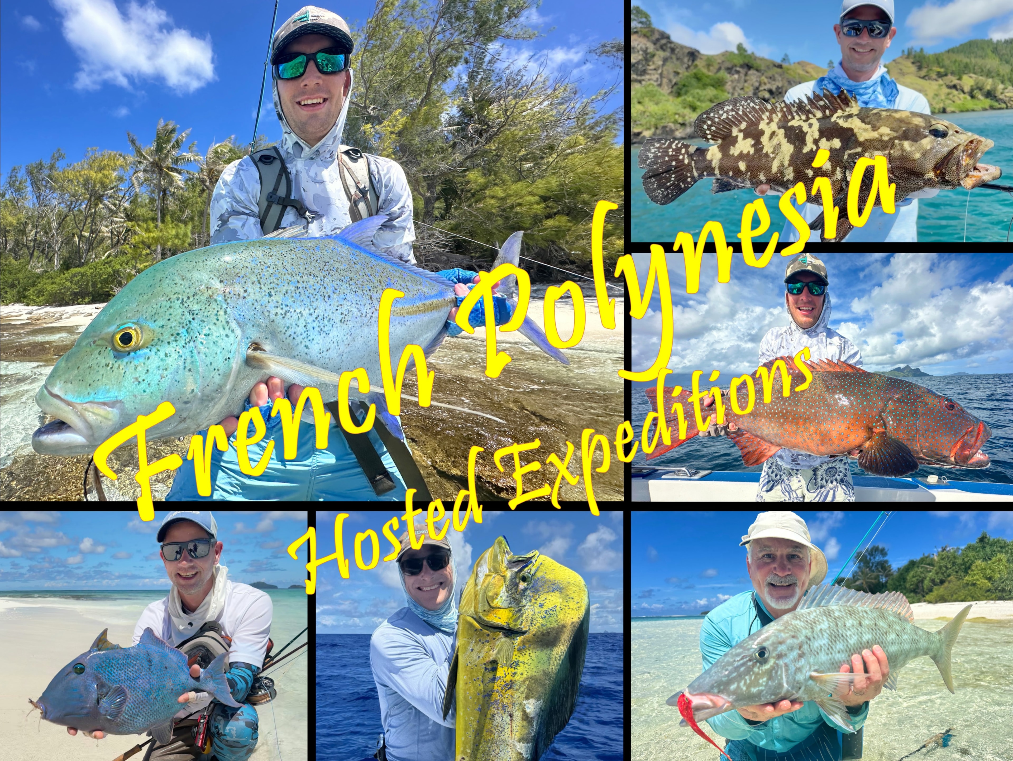 French Polynesia Hosted Expeditions — blue triggerfish, coral trout, bonefish, mahi-mahi and more on fly