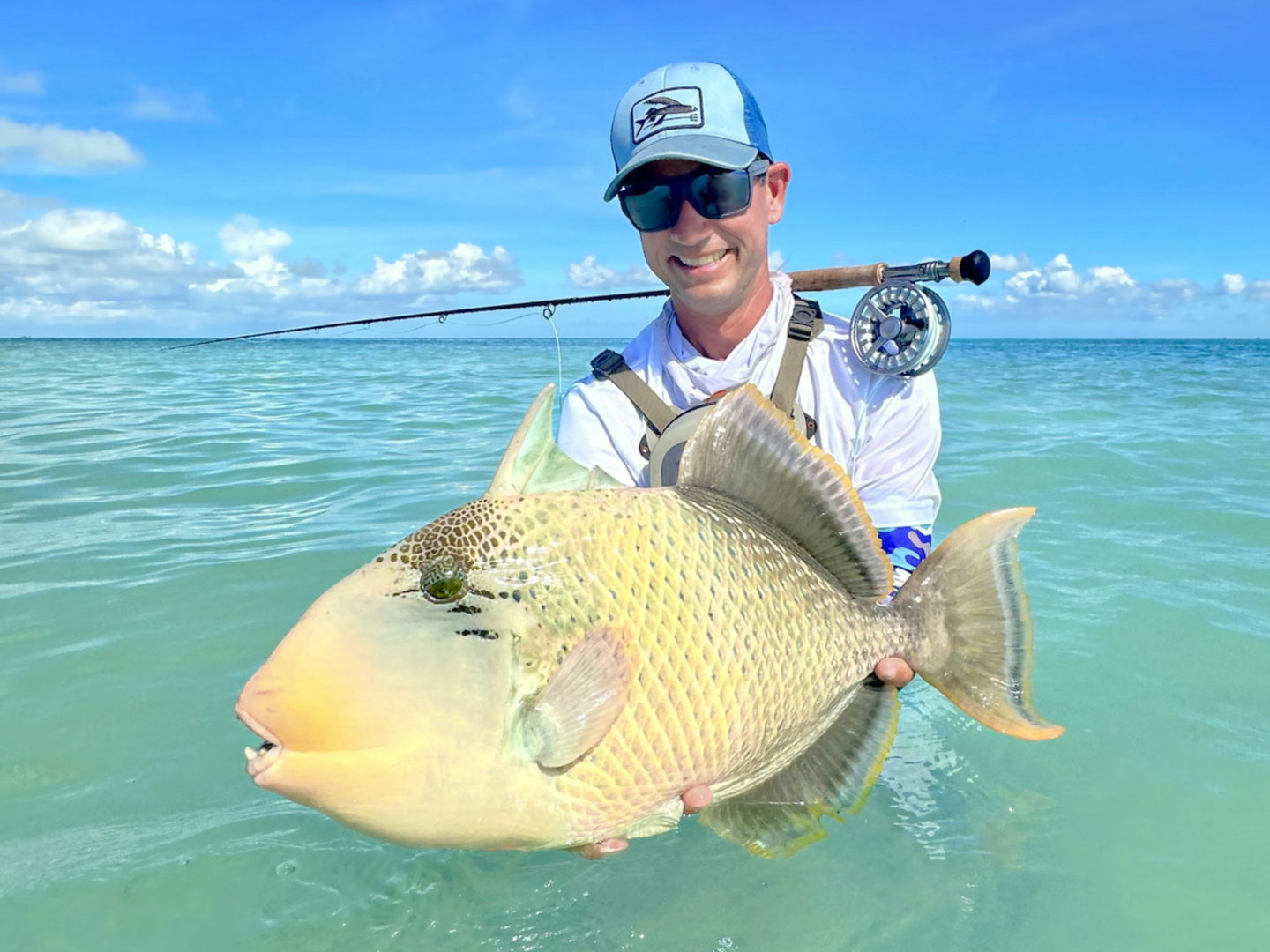 Chris Newsome - fly fishing for triggerfish